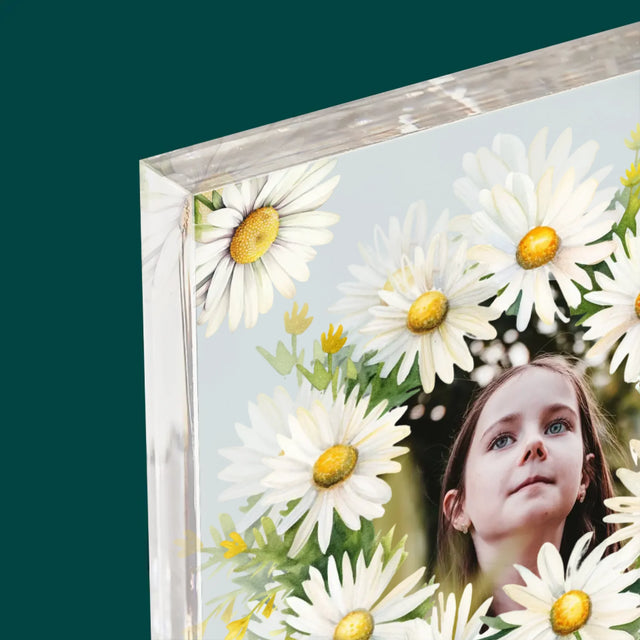 Fotografie Si Semnătură: Margaretele Amintire De La Sfânta Împărtășanie - Bloc Acrilic