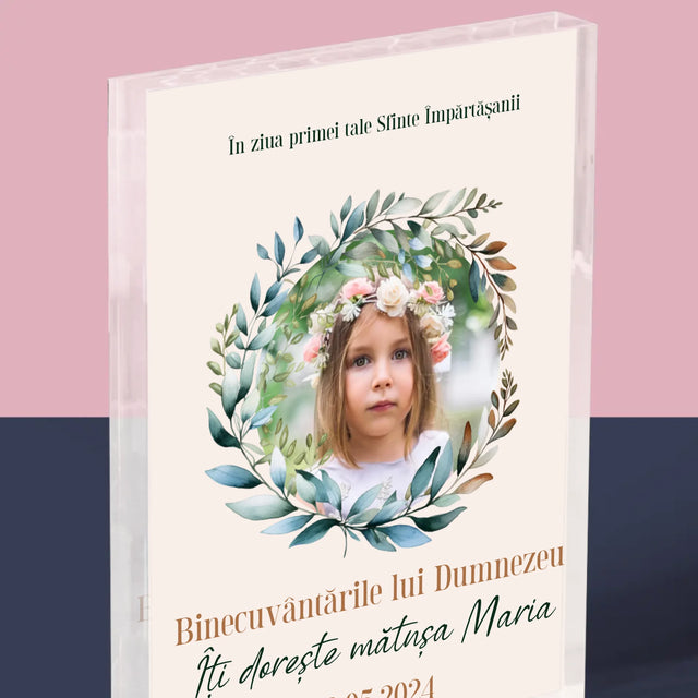 Fotografie Si Semnătură: În Ziua Primei Sfinte Împărtășanii - Bloc Acrilic