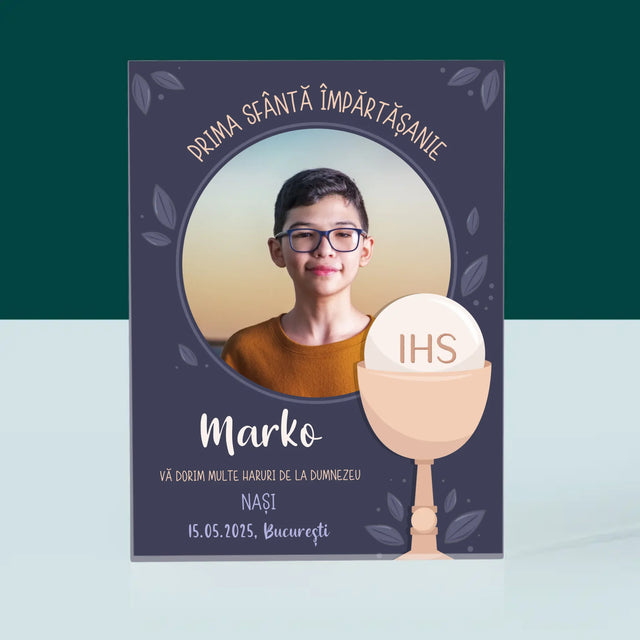 Fotografie Si Semnătură: Prima Sfântă Împărtășanie - Bloc Acrilic