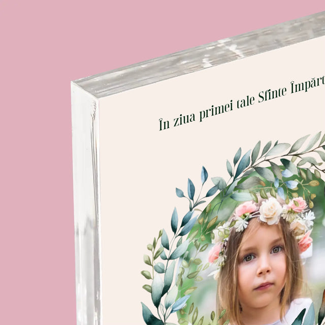 Fotografie Si Semnătură: În Ziua Primei Sfinte Împărtășanii - Bloc Acrilic