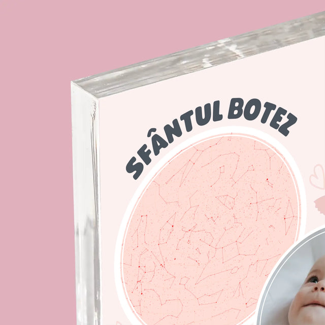 Harta Stelelor: Botez - Bloc Acrilic