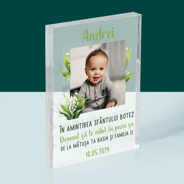 Fotografie Si Semnătură: În Amintirea Sfântului Botez Lăcrămioare - Bloc Acrilic