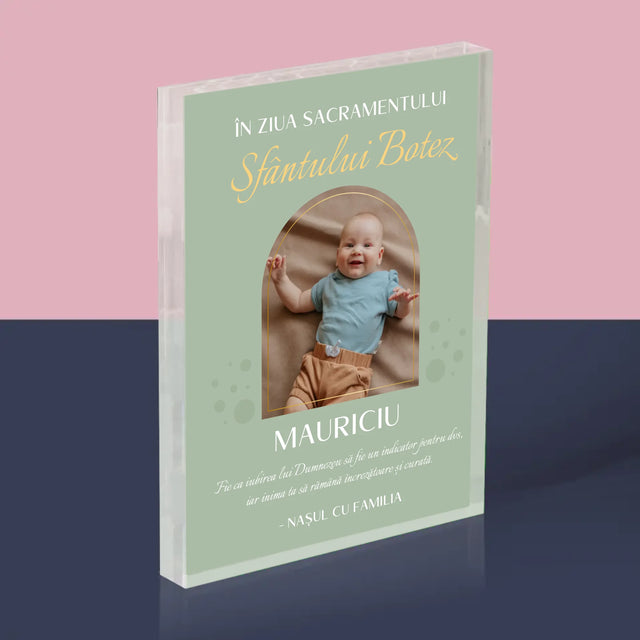 Fotografie Si Semnătură: Taina Sfântului Botez - Bloc Acrilic