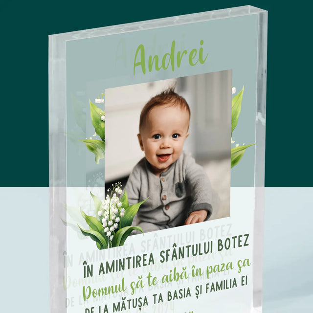 Fotografie Si Semnătură: În Amintirea Sfântului Botez Lăcrămioare - Bloc Acrilic