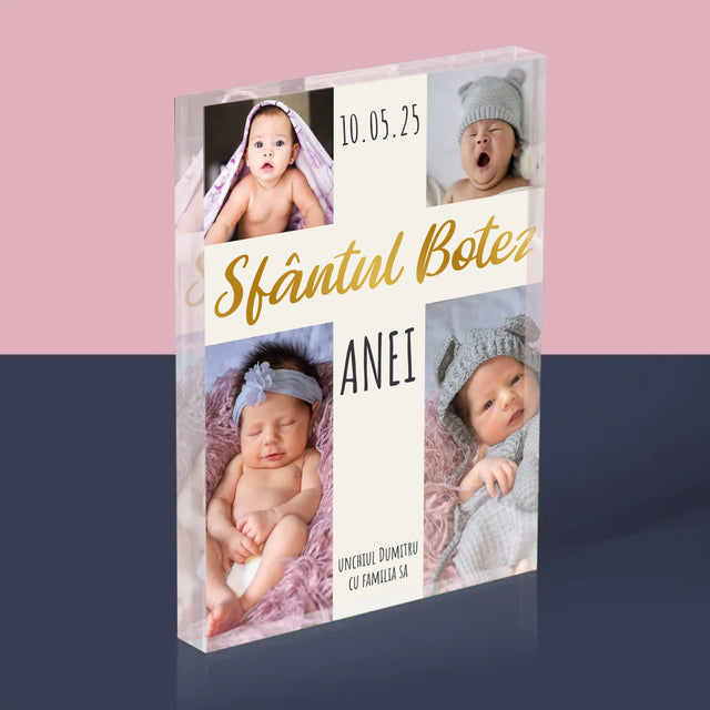 Colaj De Fotografii: Botez Sfânta Cruce - Bloc Acrilic