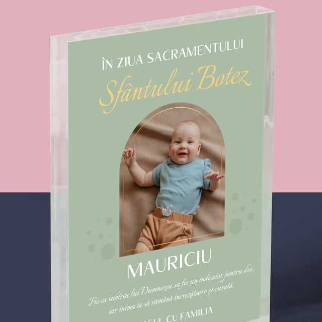 Fotografie Si Semnătură: Taina Sfântului Botez - Bloc Acrilic