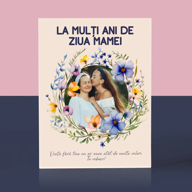 Fotografie Si Semnătură: La Mulți Ani De Ziua Mamei - Bloc Acrilic
