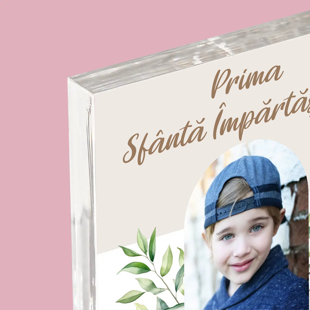 Fotografie Si Semnătură: Felicitări Cu Ocazia Primei Sfinte Împărtășanii - Bloc Acrilic