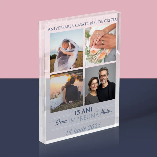 Colaj De Fotografii: 15 Ani Împreună - Bloc Acrilic