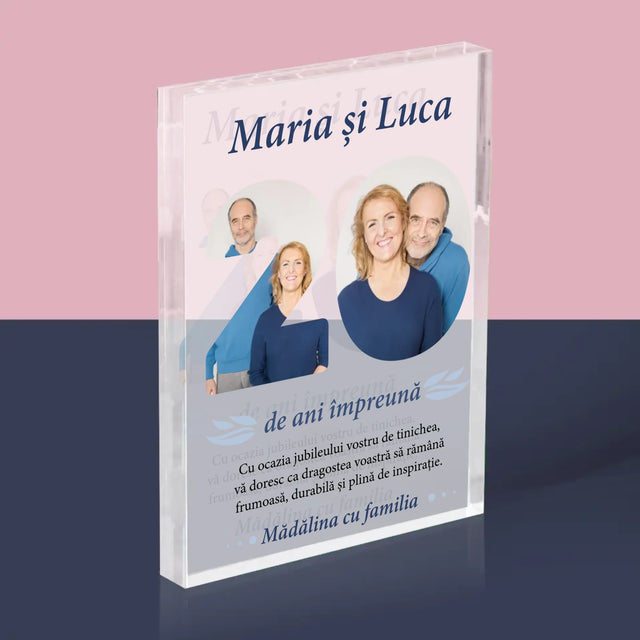 Cuvânt Din Fotografii: 20 De Ani Împreună - Bloc Acrilic