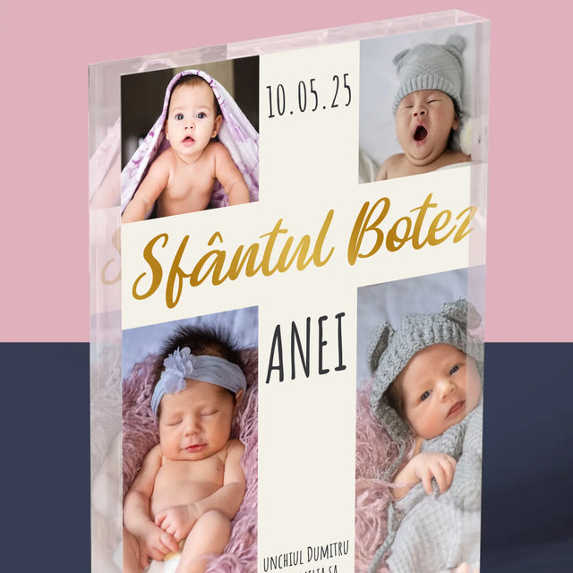 Colaj De Fotografii: Botez Sfânta Cruce - Bloc Acrilic