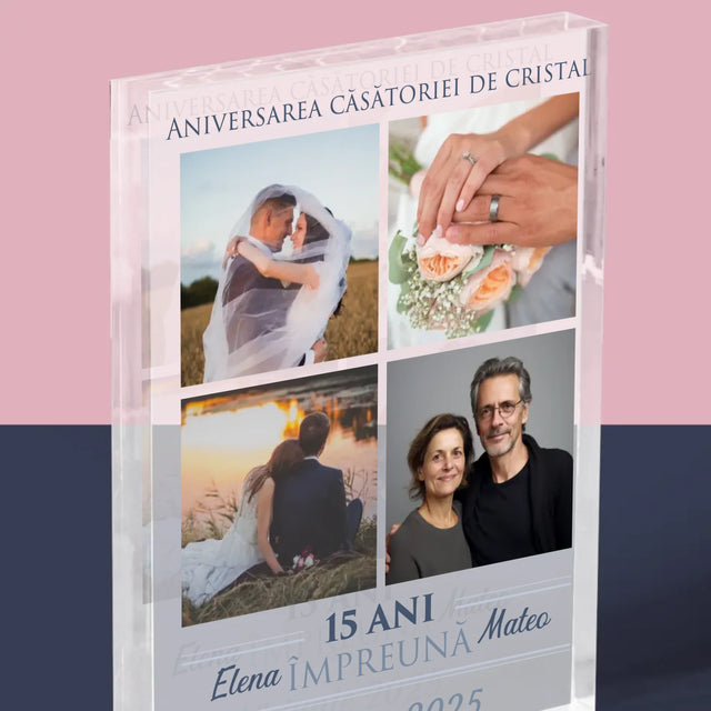 Colaj De Fotografii: 15 Ani Împreună - Bloc Acrilic