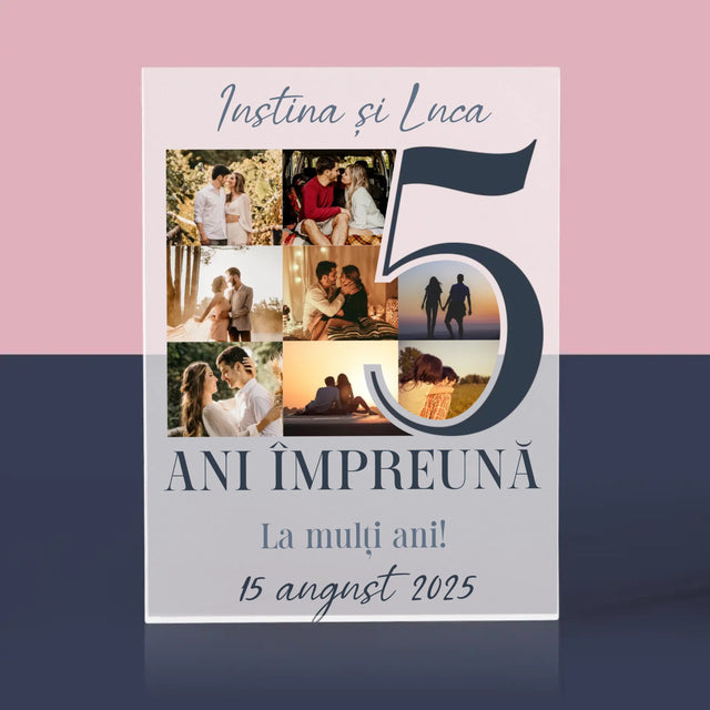 Colaj De Fotografii: 5 Ani Împreună - Bloc Acrilic