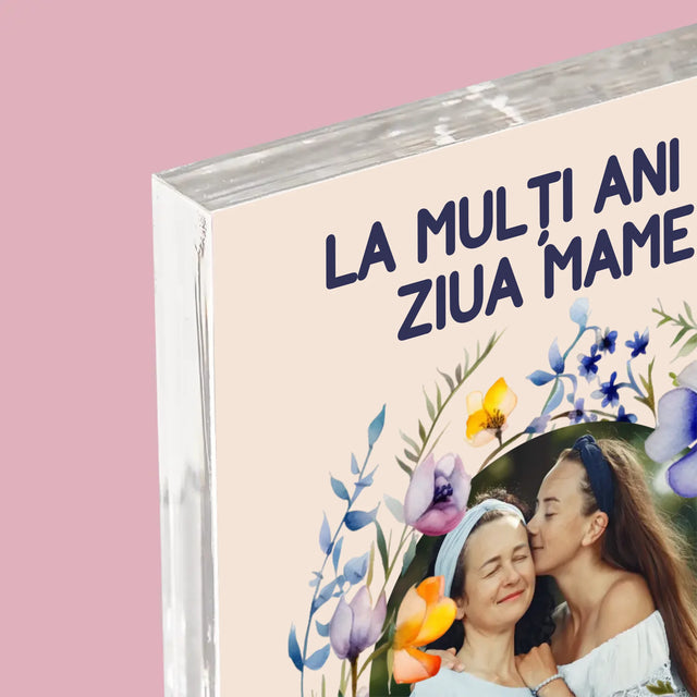 Fotografie Si Semnătură: La Mulți Ani De Ziua Mamei - Bloc Acrilic