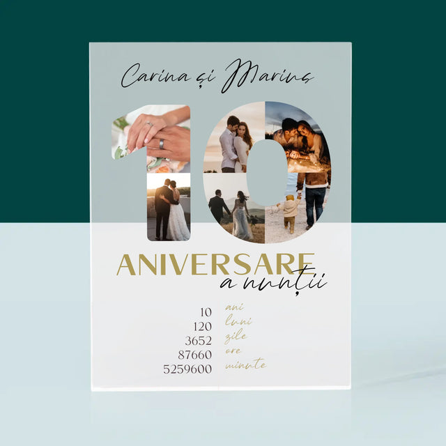 Cuvânt Din Fotografii: A 10-A Aniversare A Nunții - Bloc Acrilic