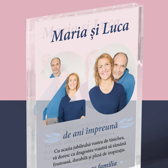 Cuvânt Din Fotografii: 20 De Ani Împreună - Bloc Acrilic