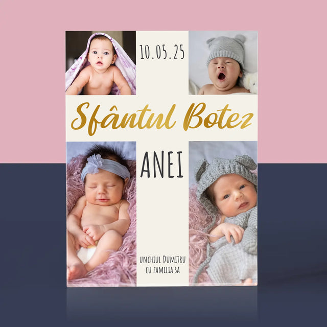 Colaj De Fotografii: Botez Sfânta Cruce - Bloc Acrilic