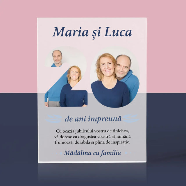 Cuvânt Din Fotografii: 20 De Ani Împreună - Bloc Acrilic