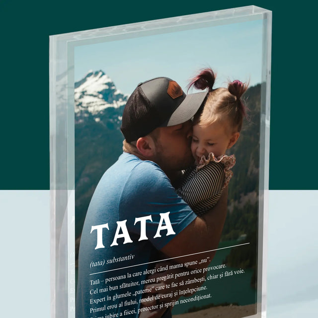 Fotografie Si Semnătură: Definiția Tată - Bloc Acrilic