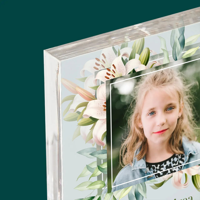 Fotografie Si Semnătură: Pentru Sărbătorirea Primei Împărtășiri - Bloc Acrilic