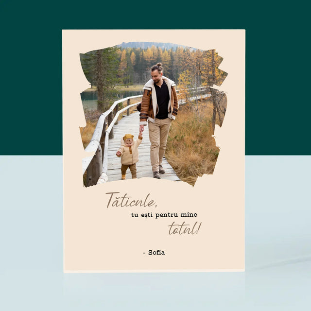 Fotografie Si Semnătură: Un Laur Pentru Tata - Bloc Acrilic