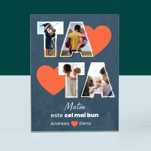Colaj De Fotografii: Tata Este Cel Mai Bun - Bloc Acrilic