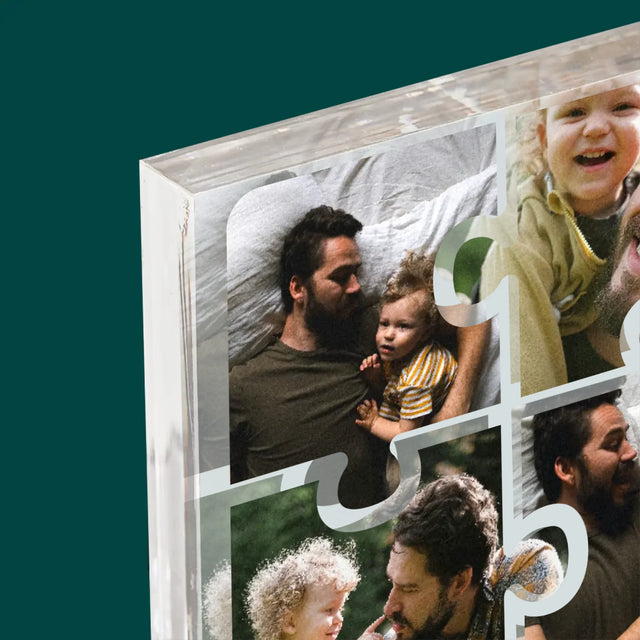 Colaj De Fotografii: Puzzle Fotografie Pentru Tata - Bloc Acrilic