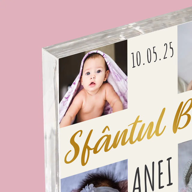 Colaj De Fotografii: Botez Sfânta Cruce - Bloc Acrilic