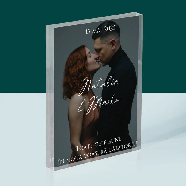 Fotografie Si Semnătură: Urări Fotografie De Nuntă - Bloc Acrilic