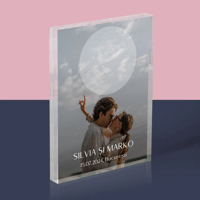 Harta Stelelor: Nunta - Bloc Acrilic