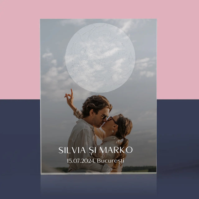 Harta Stelelor: Nunta - Bloc Acrilic