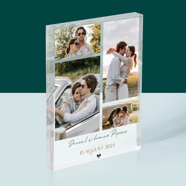 Colaj De Fotografii: Dl. Și Dna - Bloc Acrilic