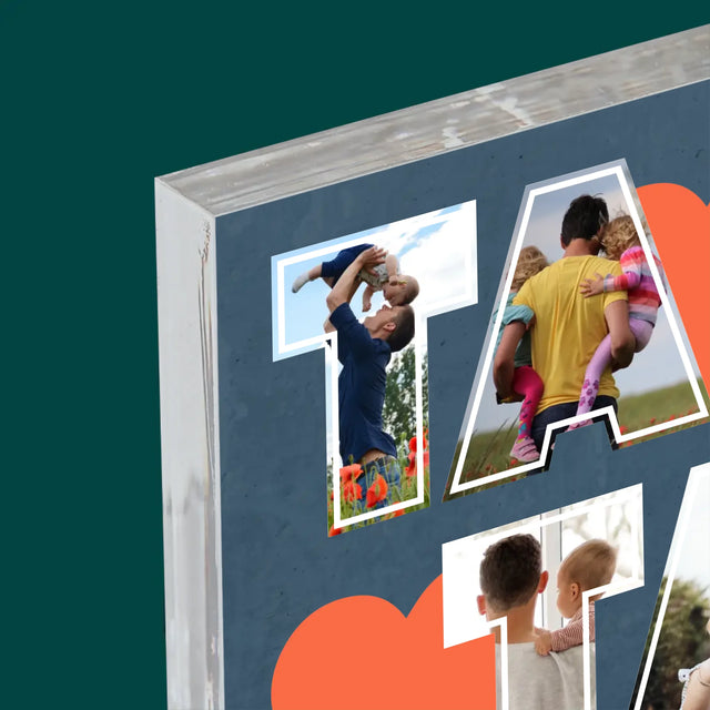 Colaj De Fotografii: Tata Este Cel Mai Bun - Bloc Acrilic