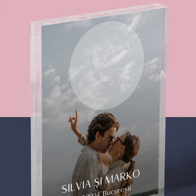 Harta Stelelor: Nunta - Bloc Acrilic