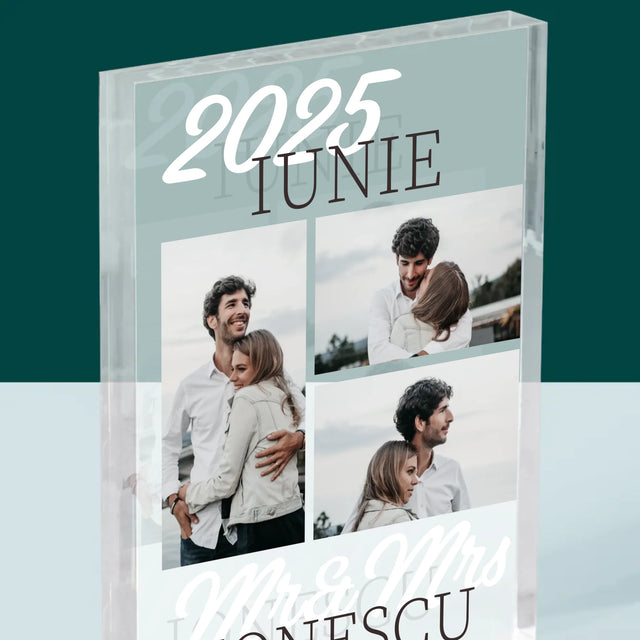 Colaj De Fotografii: Mr&Mrs Data - Bloc Acrilic