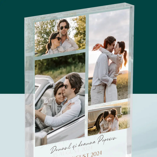 Colaj De Fotografii: Dl. Și Dna - Bloc Acrilic