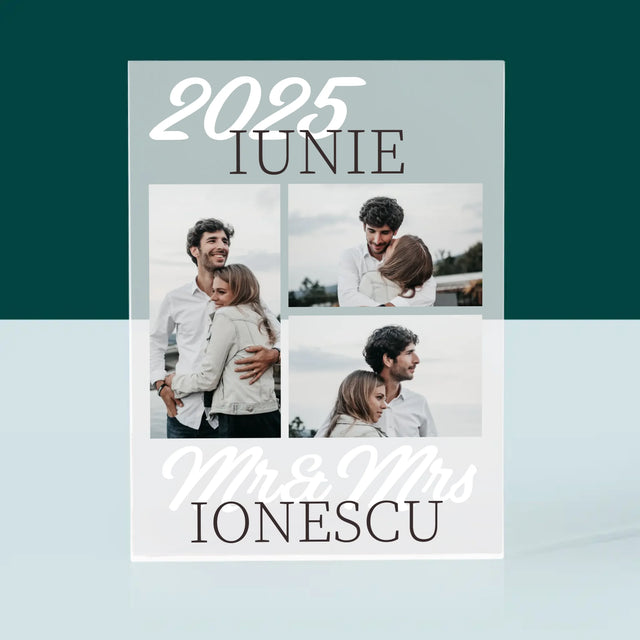 Colaj De Fotografii: Mr&Mrs Data - Bloc Acrilic