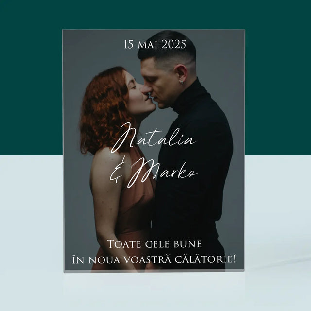 Fotografie Si Semnătură: Urări Fotografie De Nuntă - Bloc Acrilic