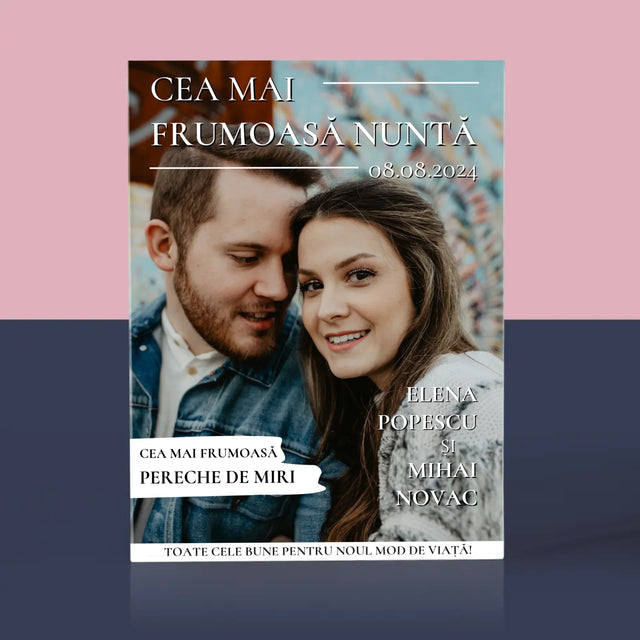 Copertă Derevistă: Cea Mai Frumoasă Nuntă - Bloc Acrilic