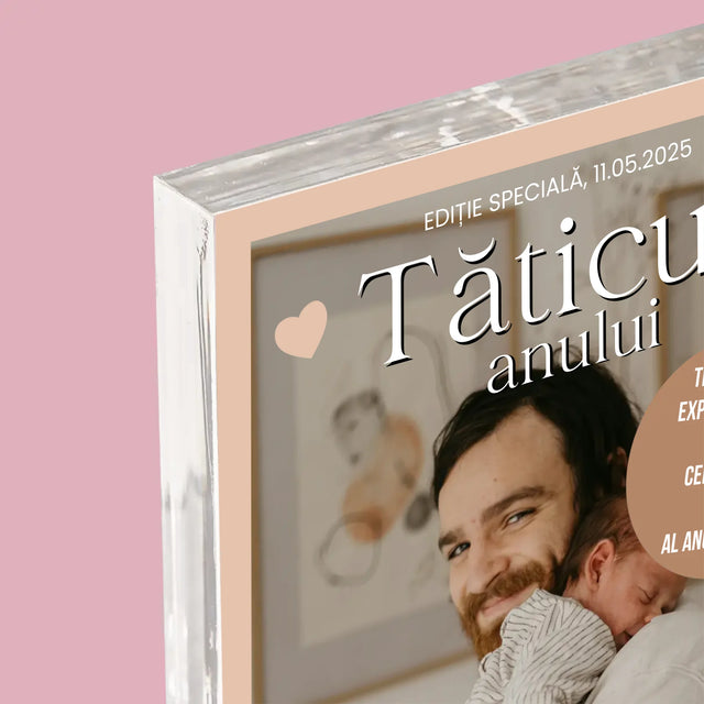 Copertă Derevistă: Tăticul Anului - Bloc Acrilic