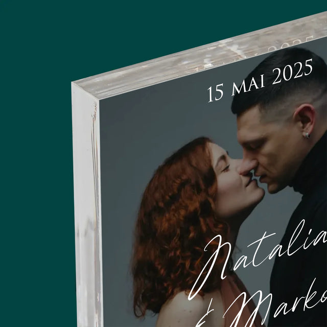 Fotografie Si Semnătură: Urări Fotografie De Nuntă - Bloc Acrilic