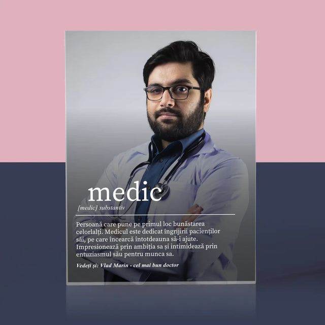 Fotografie Si Semnătură: Definiția Medicului - Bloc Acrilic