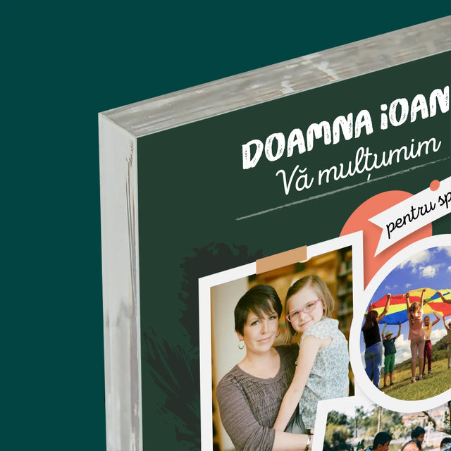 Colaj De Fotografii: Vă Mulțumim Pentru Cunoștințele Dumneavoastră - Bloc Acrilic