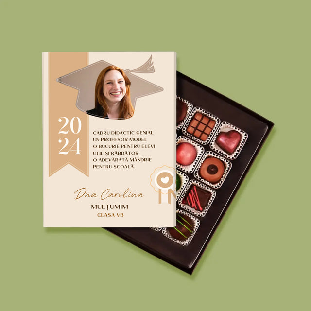 Fotografie Si Semnătură: Diplomă De Recunoștință Pentru Învățătoare - Praline