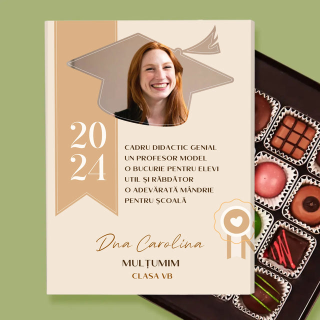 Fotografie Si Semnătură: Diplomă De Recunoștință Pentru Învățătoare - Praline