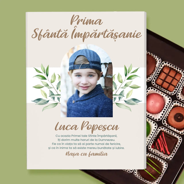 Fotografie Si Semnătură: Felicitări Cu Ocazia Primei Sfinte Împărtășanii - Praline
