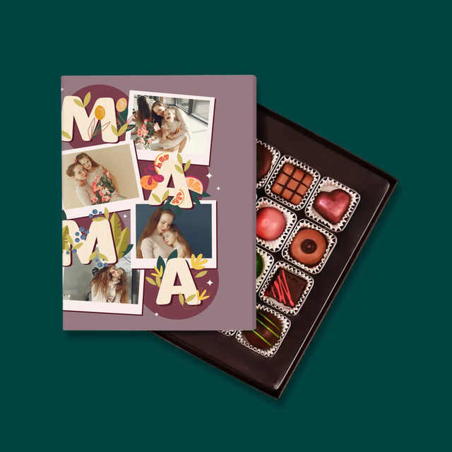 Colaj De Fotografii: Litere Mama - Praline