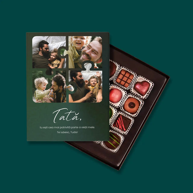 Colaj De Fotografii: Puzzle Fotografie Pentru Tata - Praline