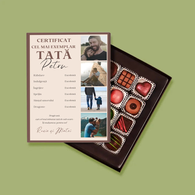 Colaj De Fotografii: Certificat De Tată Exemplar - Praline