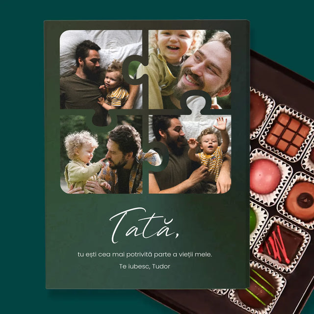 Colaj De Fotografii: Puzzle Fotografie Pentru Tata - Praline